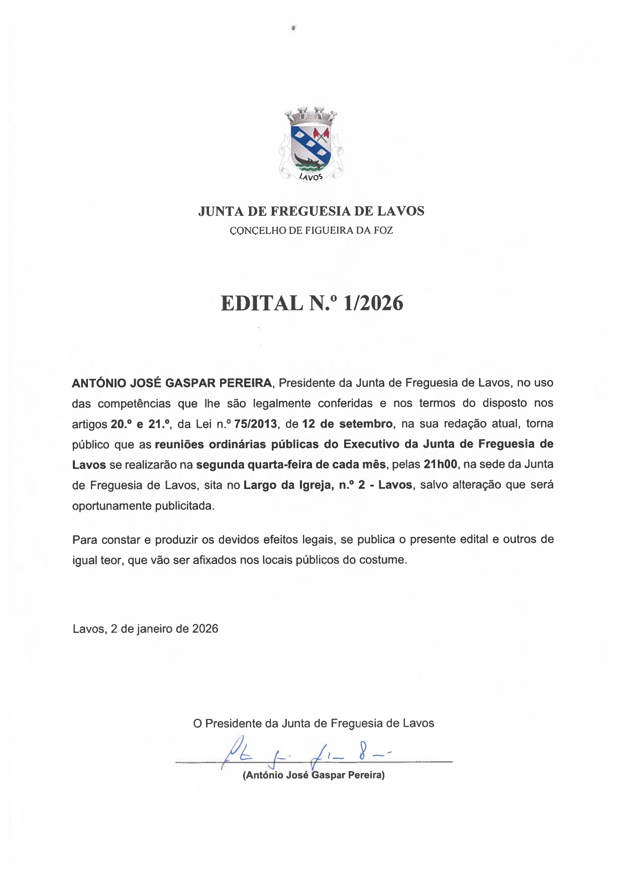 Edital N.º1/2026